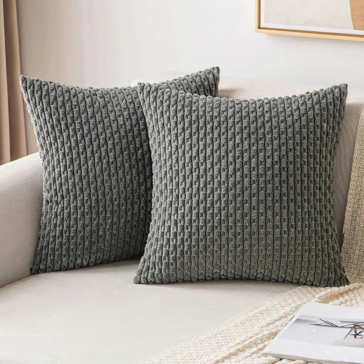 Textured Cushion Cover with Bobble Relief, Soft, for Sofa, Armchair and Bed