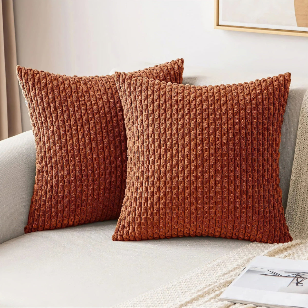 Textured Cushion Cover with Bobble Relief, Soft, for Sofa, Armchair and Bed