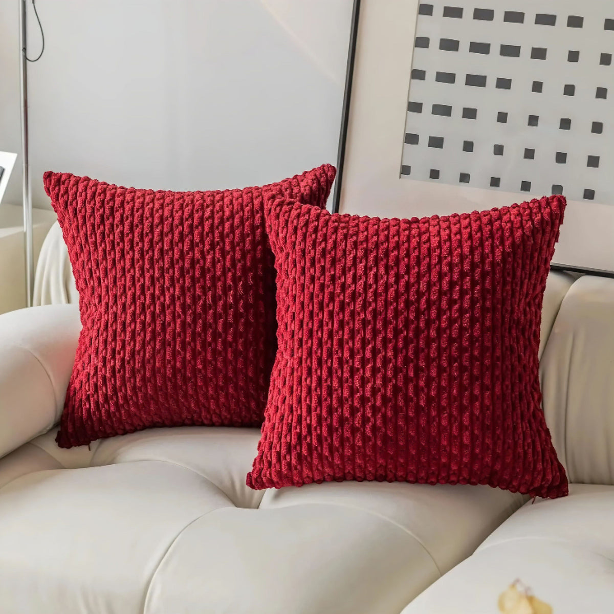 Textured Cushion Cover with Bobble Relief, Soft, for Sofa, Armchair and Bed