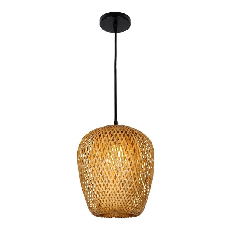 Bolania | Hängeleuchte - Handgeflochtener Bambus - Elegante orientalische Ambientebeleuchtung
