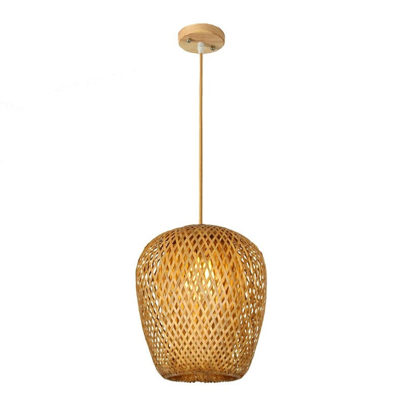 Bolania | Hängeleuchte - Handgeflochtener Bambus - Elegante orientalische Ambientebeleuchtung