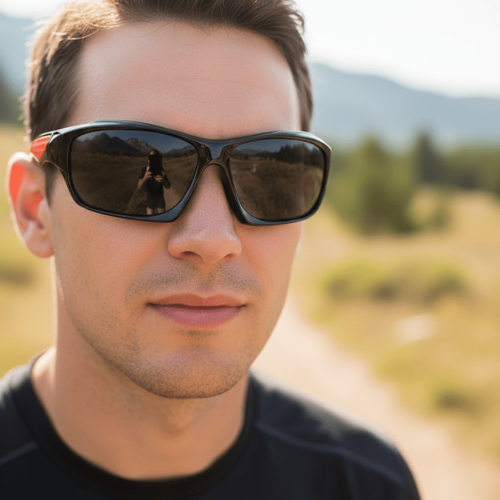 Sport-Sonnenbrille mit Polarisierten Gläsern UV400 Schutz und Leichter Wraparound-Fassung für Outdoor und Alltag