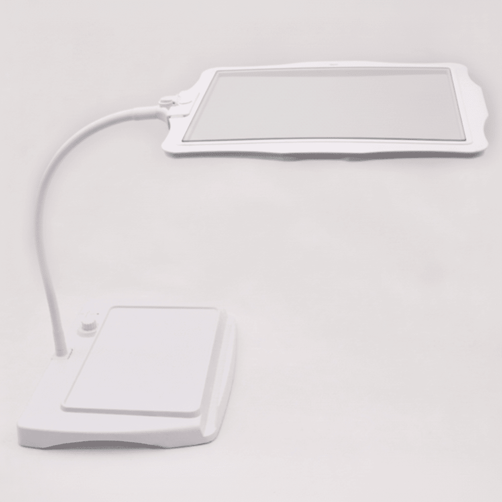 Tischlupe mit LED-Beleuchtung 3-Fach Vergrößerung Flexiblem Schwanenhals und Akku für Lesen und Detailarbeit - Bolania