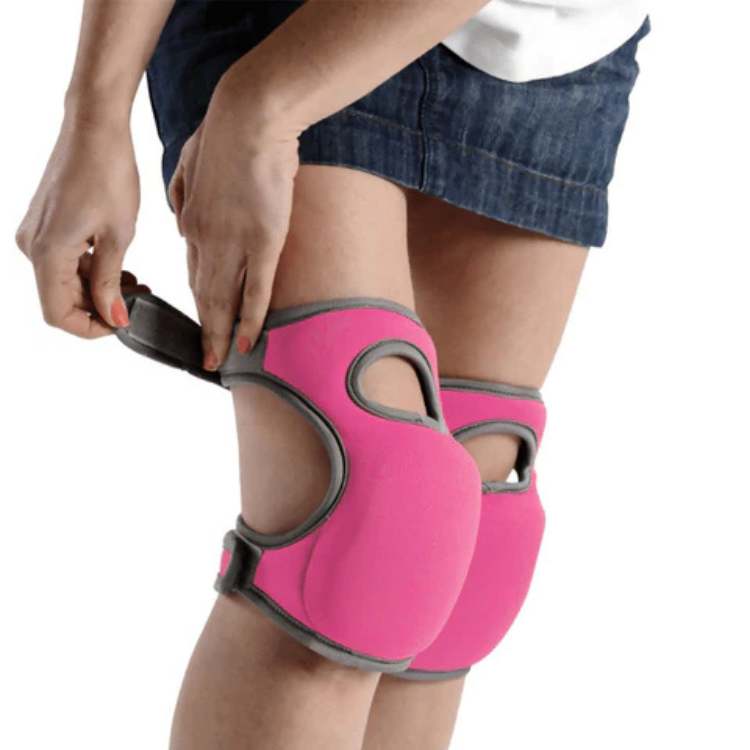 Adjustable Knee Pads with Thick Foam Padding and Double Velcro Straps for Gardening, DIY, and Cleaning