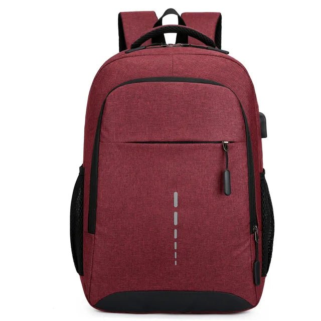 Ultraleichter Wasserabweisender Rucksack mit USB - Anschluss Reflektierenden Akzenten und Anti - Diebstahl - Reißverschluss für Schule Pendeln und Reise - Bolania