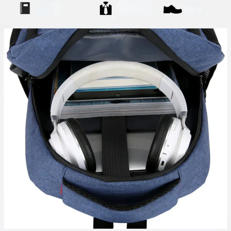 Ultraleichter Wasserabweisender Rucksack mit USB - Anschluss Reflektierenden Akzenten und Anti - Diebstahl - Reißverschluss für Schule Pendeln und Reise - Bolania
