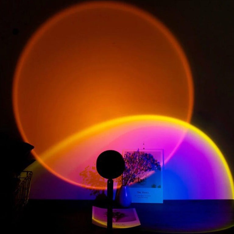 Sunset Projector Lamp with Color Change and Remote Control Atmospheric LED Light Effects for Bedroom Living Room and Photo Shoots