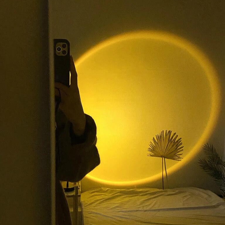 Sunset Projector Lamp with Color Change and Remote Control Atmospheric LED Light Effects for Bedroom Living Room and Photo Shoots