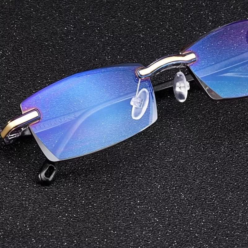 Randlose Lesebrille mit Mehreren Sehzonen Blaulichtfilter und Leichtem TR90-Bügel in Verschiedenen Plus-Stärken