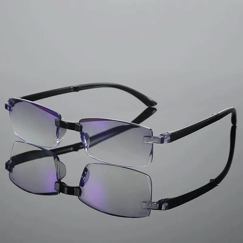 Randlose Lesebrille mit Mehreren Sehzonen Blaulichtfilter und Leichtem TR90-Bügel in Verschiedenen Plus-Stärken