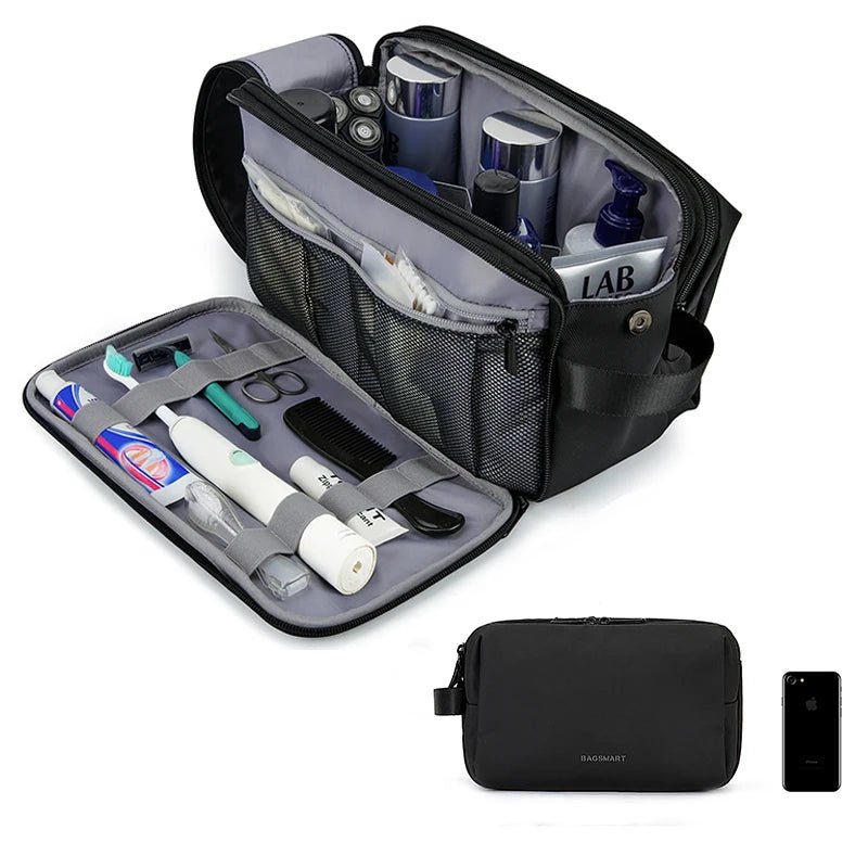 Wasserabweisende Kulturtasche aus Oxford - Gewebe mit Mehreren Innenfächern Mesh - Taschen und Gummi - Halterungen für Reise und Alltag - Bolania